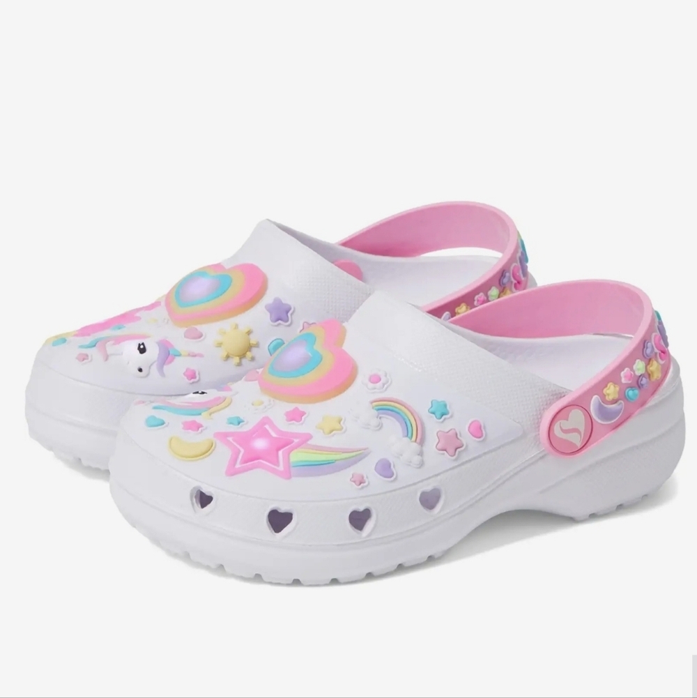 Foamies Skechers Unicorn Light Up Girl's Sandals.